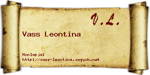 Vass Leontina névjegykártya